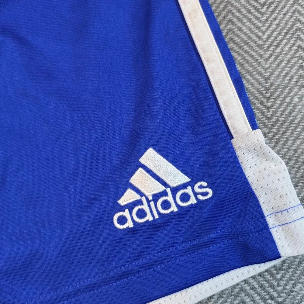 Adidas Aeroready Shorts Royal Blue White Stripes Youth XS Athletic Gym Soccer